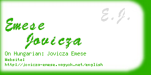 emese jovicza business card